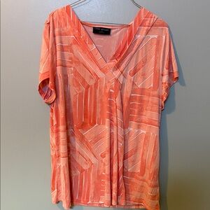 Lane Bryant Women's Coral V-Neck Top